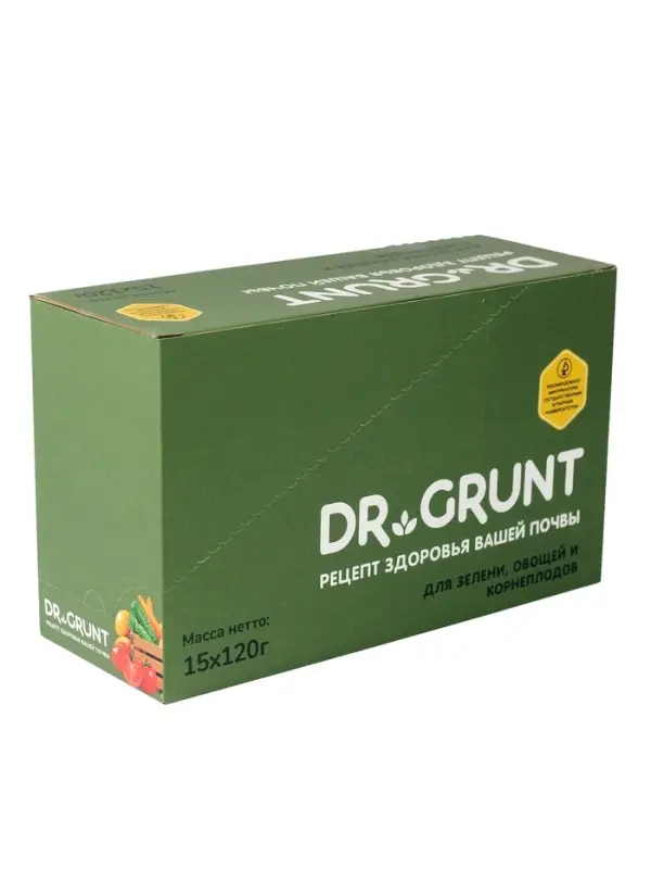Удобрение минеральное для зелени, овощей, корнеплодов, Dr.Grunt, шоу-бокс, 15 саше Удобрение минеральное для зелени, овощей, корнеплодов, Dr.Grunt, шоу-бокс, 15 саше