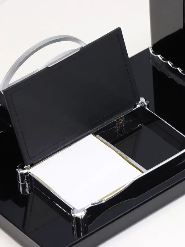 Набор настольный, органайзер 4 в 1 с визитницей и часами, 34&times;17&times;13 см