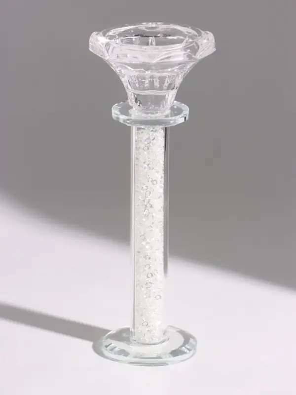 Подсвечник хрустальный &laquo;Кристалл&raquo;, 6.4&times;6.4&times;16.5 см, d=2.3 / 3.8 см