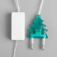 Гирлянда &laquo;Нить&raquo; 5 м с насадками &laquo;Колокольчики&raquo;, IP20, прозрачная нить, 20 LED, свечение мульти (RG/RB), мигание, 220 В