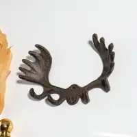 Крючки настенные &laquo;Лосиные рога&raquo;, ключница декоративная, чугун, 20&times;10.5&times;4 см