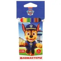 Фломастеры 6 цветов, вентилируемый колпачок «Щенячий патруль»