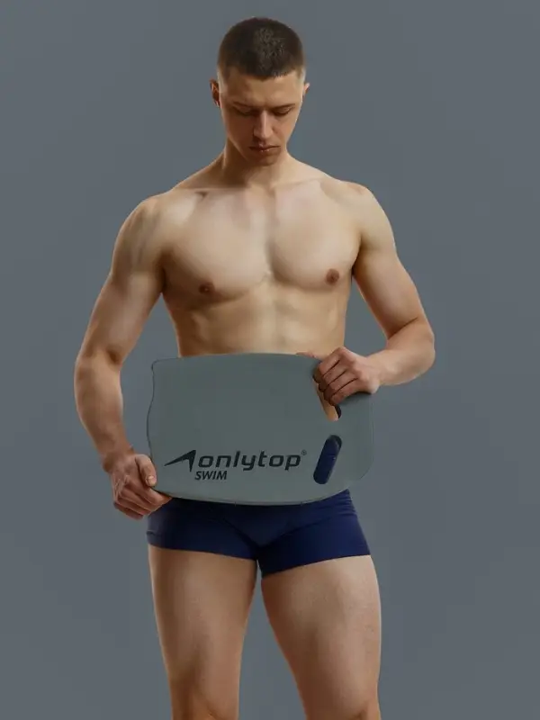 Доска для плавания ONLYTOP, 40&times;27.5&times;3.5 см, серая