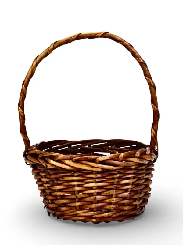 Корзина плетеная (ива)  27 х 21 х 11/28  см коричневый