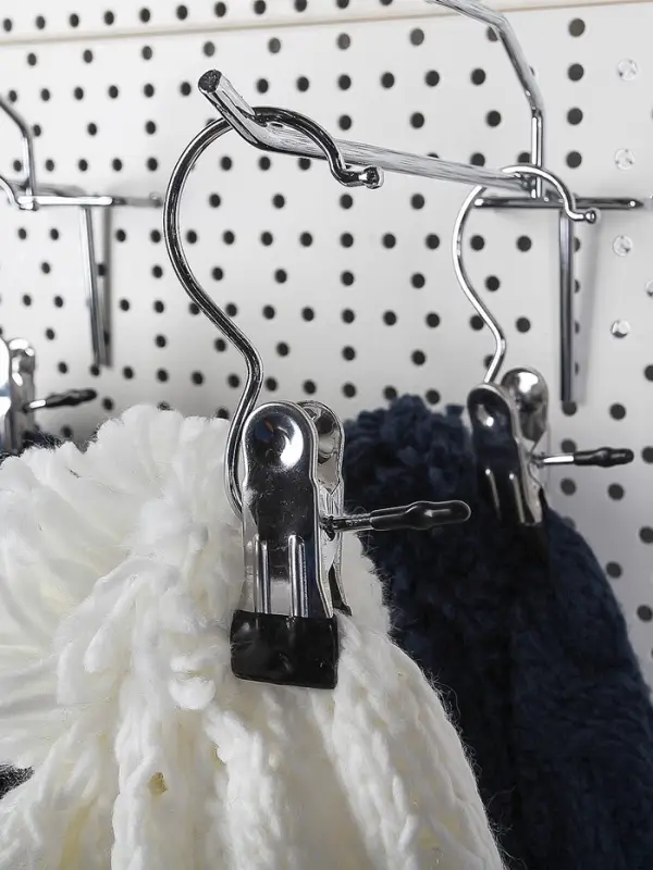 Крючок - вешалка с прищепкой, 10 шт. 5&times;2&times;11.5 см, цвет хром