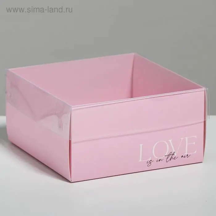 Коробка под бенто-торт с PVC крышкой, кондитерская упаковка «Love», 12 х 6 х 11,5 см Коробка под бенто-торт с PVC крышкой, кондитерская упаковка «Love», 12 х 6 х 11,5 см