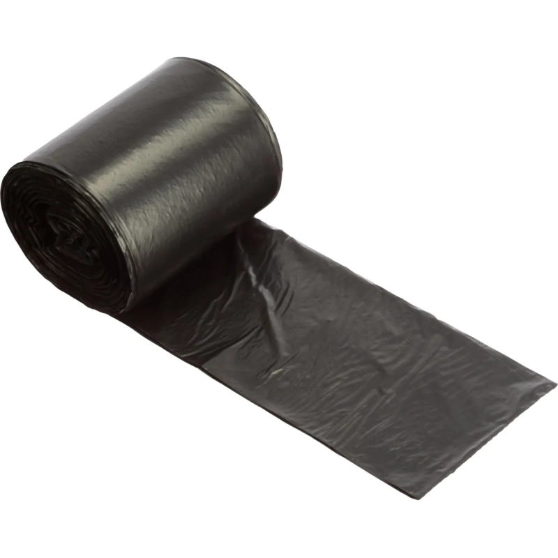 Мешки для мусора ПВД 30л 25мкм 50шт/рул черные 50x70см Luscan
