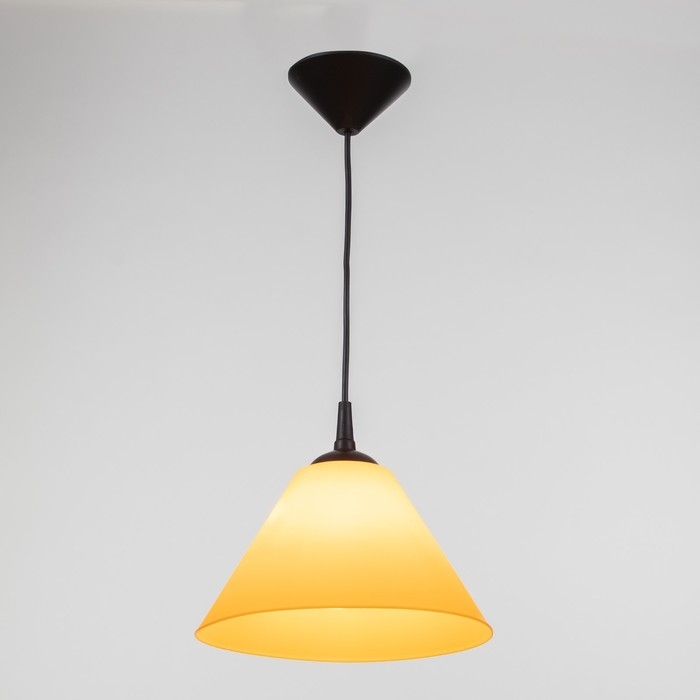 Подвес Подвес "Конус" 1х15Вт Е27 МОДЕЛЬ: BR 00269 черный/желтый 25х25х15см