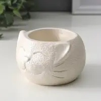 Подсвечник «Кот», 6×9.5×10 см, перламутр