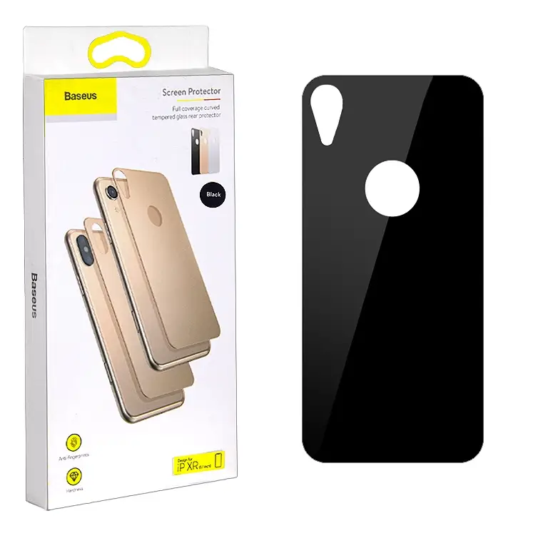 Защитное стекло iPh XR назад Baseus черное