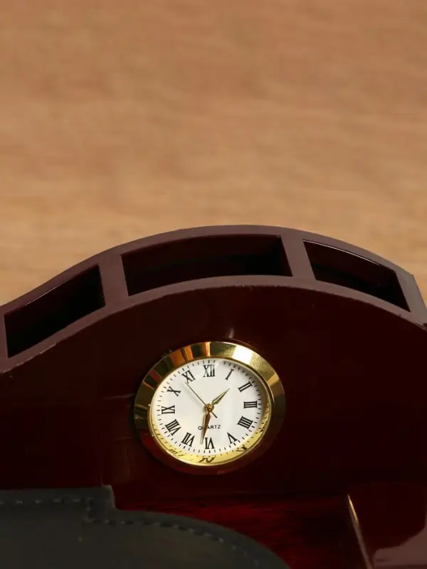 Набор настольный 4 в 1 с визитницей, красное дерево