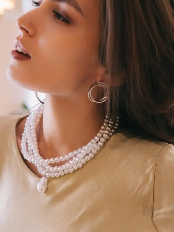 Бусы из жемчуга &laquo;Диана&raquo;, 4 нити, d=0.8, 40 см, белые