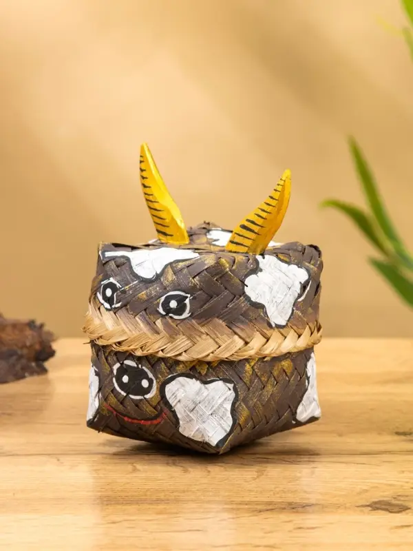 Корзинка &laquo;Бычок&raquo;, 10&times;10&times;13 см, бамбук