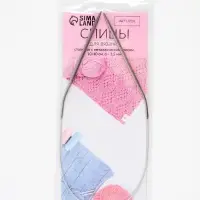 Спицы круговые, для вязания, с металлическим тросом, d=3.5 мм, 10/40 см