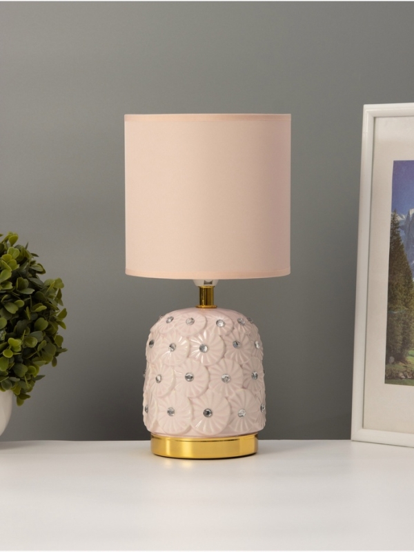 Лампа настольная "Букет" 1х40Вт Е14 розовый 14,5х14,5х30см МОДЕЛЬ: