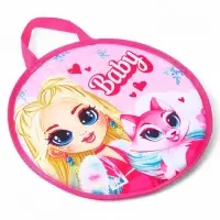Ледянка BABY Snow Cat, d=35 см, толщина 1 см, с ручкой, розовая