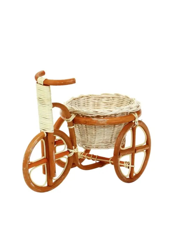Кашпо плетеное 31 х 17 х 25 см ротанг Велосипед