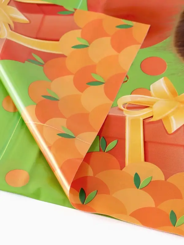 Посуда одноразовая бумажная для праздника, на 10 персон, стакан, тарелка, скатерть, Чебурашка