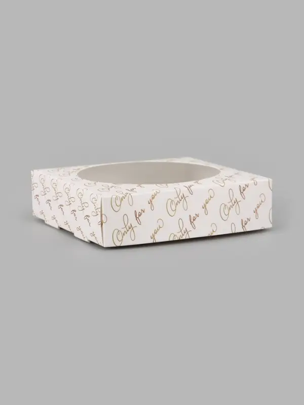 Коробка подарочная самосборная с окном Only for you, 11.5&times;11.5&times;3 см