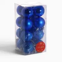 Ёлочные шары &laquo;Звёздная ночь&raquo;, d=5 см, набор 16 шт., синие