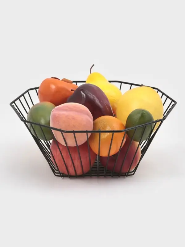 Корзинка - ваза для фруктов &laquo;Квадраты&raquo;, 29&times;11.5 см, чёрная