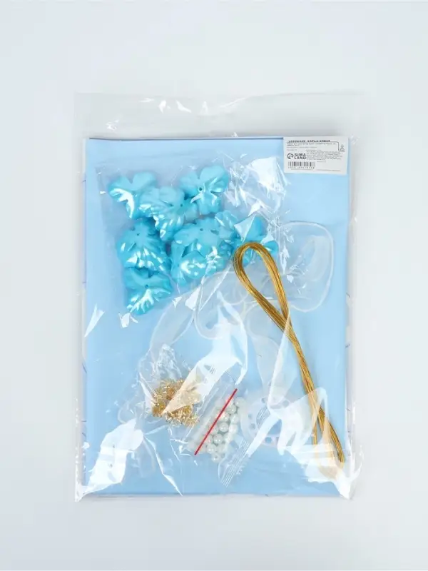 Набор для творчества. Букет из бусин, голубой