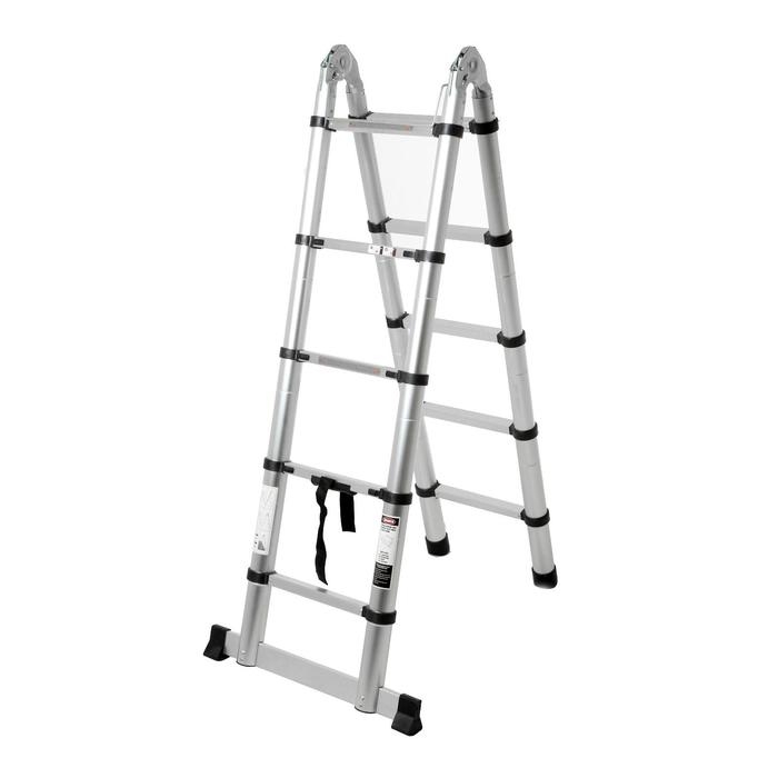 Стремянка-лестница телескопическая ТУНДРА, раскладная, алюминиевая, 1.6 х 1.6 м Стремянка-лестница телескопическая ТУНДРА, раскладная, алюминиевая, 1.6 х 1.6 м