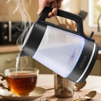 Чайник электрический стеклянный с подсветкой КТ-6710 - 1,7 л