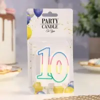 Свеча для торта «‎Цифра 10», 7.5 см