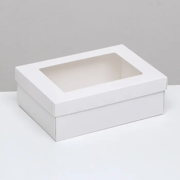 Коробка подарочная складная, упаковка, &laquo;Белая&raquo;, с окном 21&times;15&times;7 см