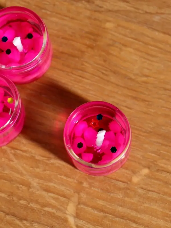 Набор гелевых свечей «Конь. Мечтай. Сияй. Зажигай», 3 шт, розовые, 2,5 х2,5 х 2,5 см Набор гелевых свечей «Конь. Мечтай. Сияй. Зажигай», 3 шт, розовые, 2,5 х2,5 х 2,5 см