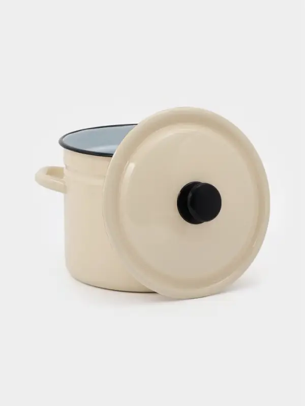 Кастр.цил.борт. 7л (слоновая)Без декора