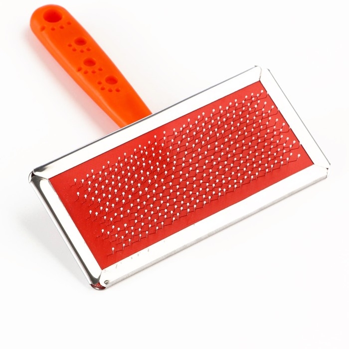 Пуходерка  Пуходерка "Лапки" большая с каплями, 12 х 13 см, оранжевая