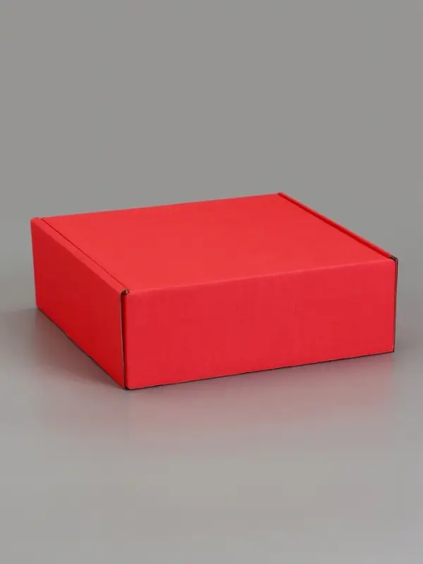 Коробка самосборная, красная, для подарков, хранения и отправки посылок, 23&times;23&times;8 см