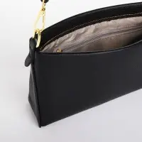 Сумка женская кросс-боди на молнии, 25.5&times;6.5&times;12.5 см, чёрная