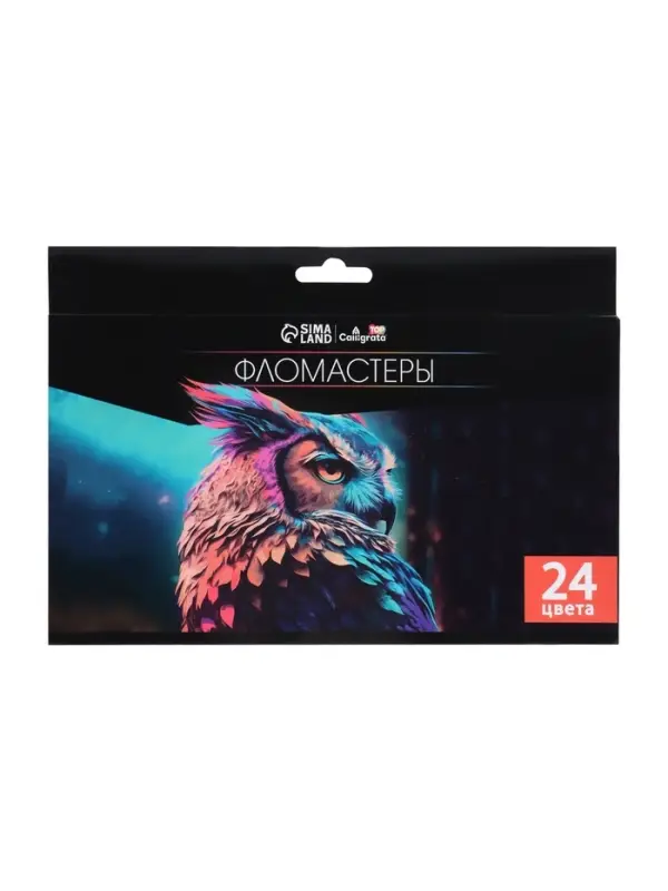Фломастеры 24 цветов, Calligrata TOP, в картонной коробке