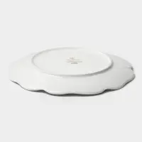 Тарелка десертная WY Bloomware. d=20 см, фарфор, белая, зелёная