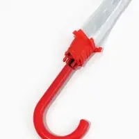 Зонт - трость полуавтоматический &laquo;Стиль&raquo;, 8 спиц, R=44/58 см, d=88 см, прозрачный, красный