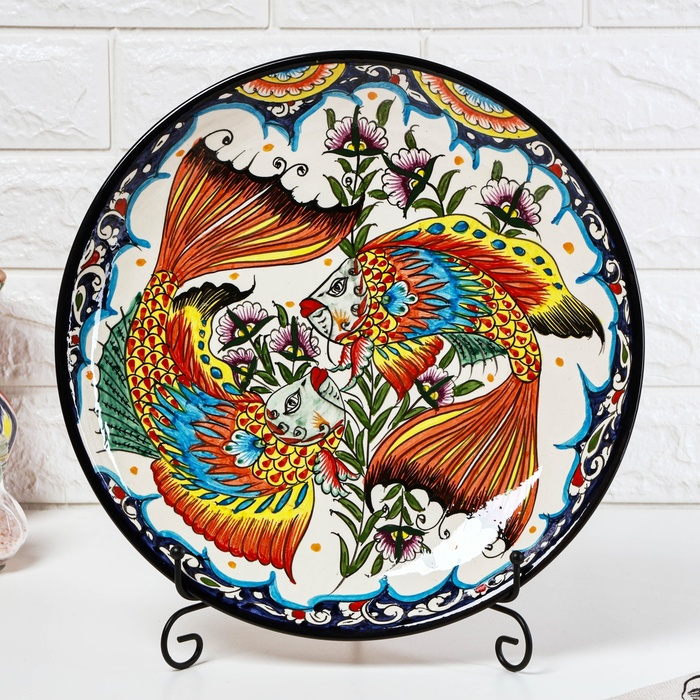 Ляган Риштанская Керамика  Ляган Риштанская Керамика "Рыбка", 32 см