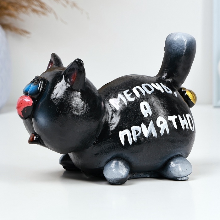 Копилка Копилка "Кот мужик" 12х17см, черный