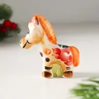 Сувенир Лошарик, 6х6х2см, гжель, цвет