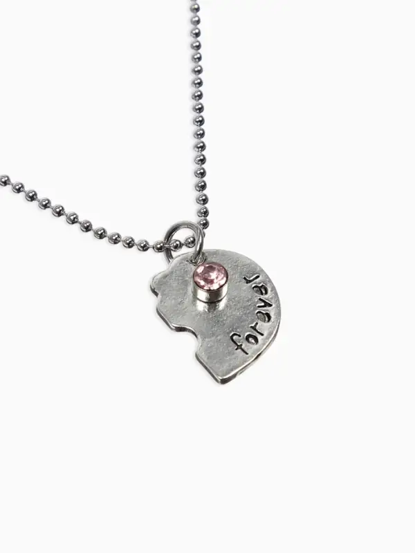 Кулоны парные &laquo;Тройное сердце&raquo;, 45 см, цветные в серебре