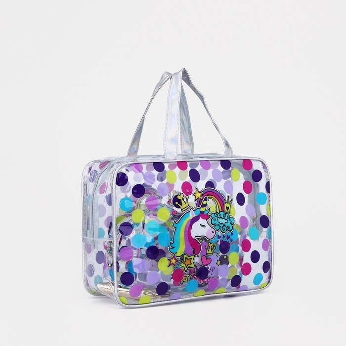 Набор косметичек для бассейна, 2 в 1, цвет серебряный/разноцветный Набор косметичек для бассейна, 2 в 1, цвет серебряный/разноцветный