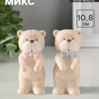 Фигурка керамика &laquo;Медвежонок с бантом&raquo;, 3&times;5.5&times;10.8 см, МИКС