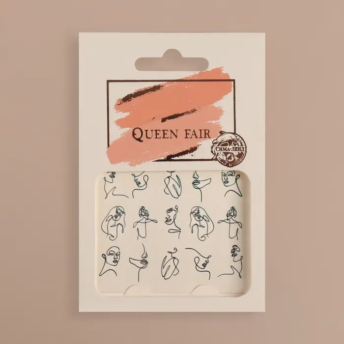 Слайдеры для ногтей «Женские черты», чёрные Слайдеры для ногтей «Женские черты», чёрные