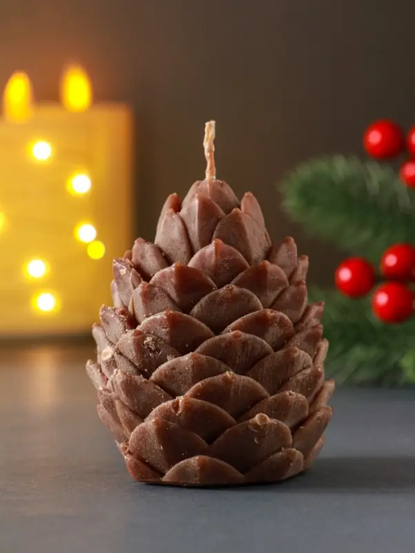 Свеча декоративная «Шишка новогодняя», 6×7.5 см Свеча декоративная «Шишка новогодняя», 6×7.5 см