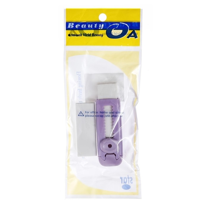 Ластик прямоугольный белый в пластиковом выдвижном держателе, запасной ластик, в блистере, МИКС Ластик прямоугольный белый в пластиковом выдвижном держателе, запасной ластик, в блистере, МИКС