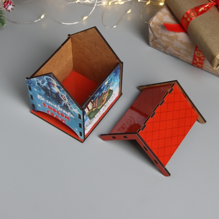 Новогодний чайный домик  Новогодний чайный домик "Волшебства" 10,5х9,5х12 см