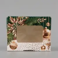 Коробка подарочная, самосборная &laquo;Новый год!&raquo;, 10&times;8&times;3.5 см
