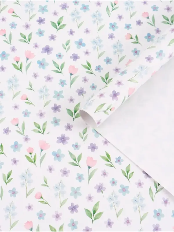 Бумага упаковочная глянцевая &laquo;Нежные цветы&raquo;, 50&times;70 см